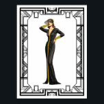ヴィンテージ黒白スリンキーシルクガウンファッション ポスター<br><div class="desc">1920楽しむ年代から1950年代までインスパイアの白黒ファッションのアールデコポスター。このヴィンテージファッションポスターは、ブラックドットチュールでドラマチックな黒いガウンとキャペレットを身に着けたモデルを示している。1940年代のファッションは少し鋭く、少しトリムが良く、さらに多くの事が出来モダンた。そして1940年代のファッション業界は第二次世界大戦の規制に悩まされたが、そのデザイナーは非常に魅力的な服を作らストップれなかった。</div>