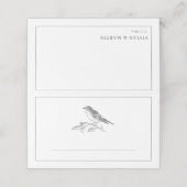ヴィンテージ黒白空白の結婚鳥 プレイスカード (外部開封)