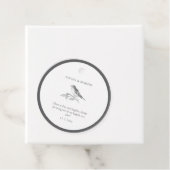 ヴィンテージ黒白結婚鳥 フェイバータグ (インサイチュ)