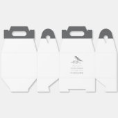 ヴィンテージ黒白結婚鳥 フェイバーボックス (見開き)