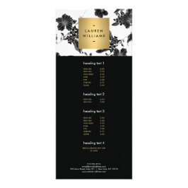 ヴィンテージ黒色花柄 ラックカード