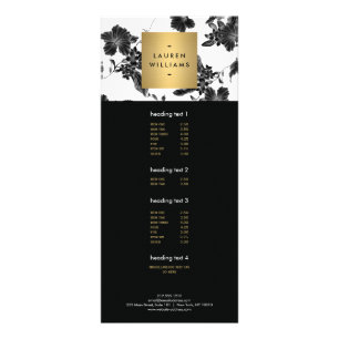 ヴィンテージ黒色花柄 ラックカード