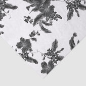 ヴィンテージ黒色花柄 薄葉紙 (詳細)