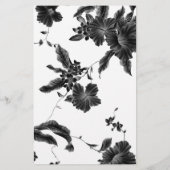 ヴィンテージ黒色花空白の柄 チラシ (裏面)