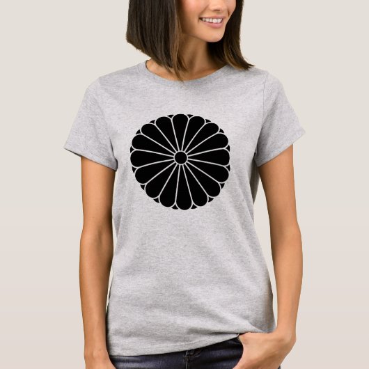 ヴィンテージ黒菊菊モンオリエンタル Tシャツ (正面)