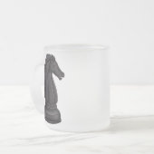 ヴィンテージ黒駒 フロストグラスマグカップ (正面左)