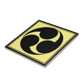 ヴィンテージ黒黄小早川日本門東洋人 タイル (側面)