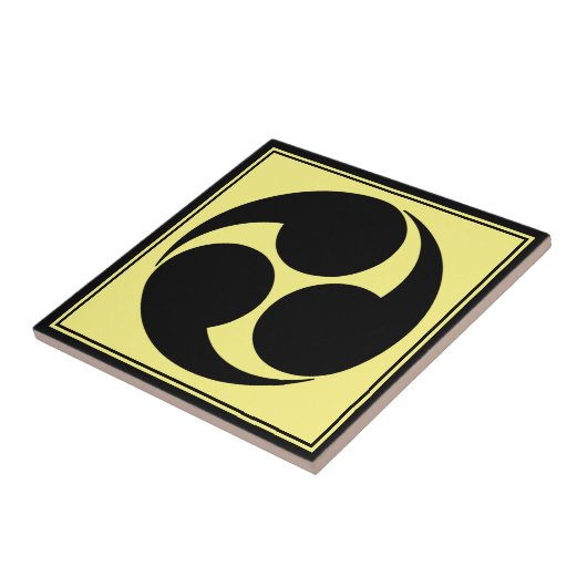 ヴィンテージ黒黄小早川日本門東洋人 タイル (側面)