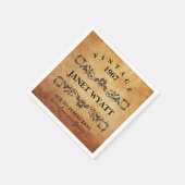 ヴィンテージ00番目の誕生日デザイン スタンダードカクテルナプキン (角)