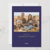 ヴィンテージ1写真くるみ割り金ゴールドメリークリスマス シーズンカード (裏面)