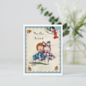 ヴィンテージ1匹の歳の誕生日の男の子の招待状 招待状 (スタンド正面)