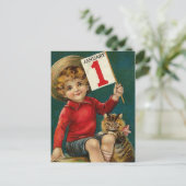 ヴィンテージ1月1日 ポストカード (スタンド正面)