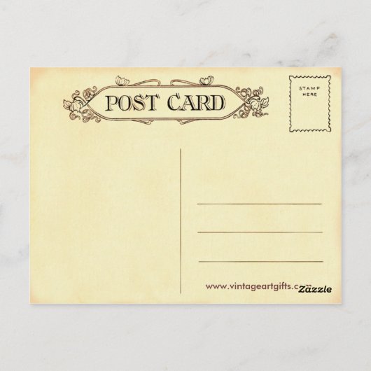 ヴィンテージ1歳オールドボーイズ誕生日はがき ポストカード (裏面)