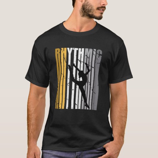 ヴィンテージ10代の体操ファやる気を起こさせるン Tシャツ (正面)