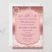 ヴィンテージ10周年結婚記念日パーティー 招待状 (正面)