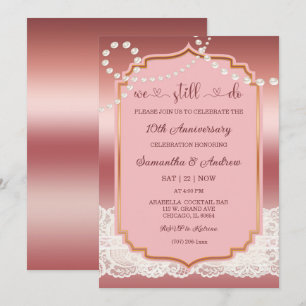 ヴィンテージ10周年結婚記念日パーティー 招待状
