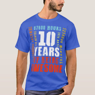 ヴィンテージ10年の誕生日素晴らし Tシャツ