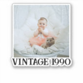 ヴィンテージ10日20日30日40日50日60日80誕生日 シール (正面)