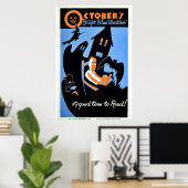 ヴィンテージ10月の"明るい青の天気" WPA ポスター (ホームオフィス)