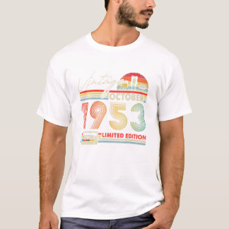 ヴィンテージ10月 68歳の誕生日 Tシャツ