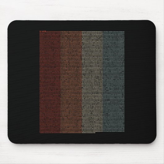 ヴィンテージ10000桁Pi記号 – 数学 –  マウスパッド (正面)
