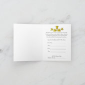 ヴィンテージ1050sホリデーティーパーティの招待状。 サンキューカード (内部)