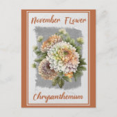 ヴィンテージ11月花フローラ ポストカード (正面)