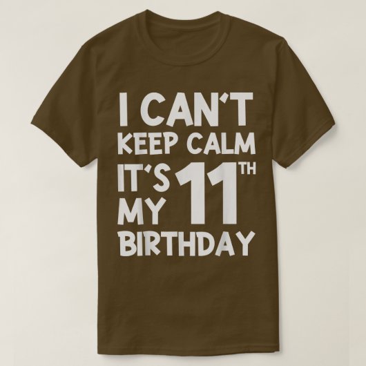 ヴィンテージ11歳保私は落ち着けない11歳 Tシャツ (デザイン正面)