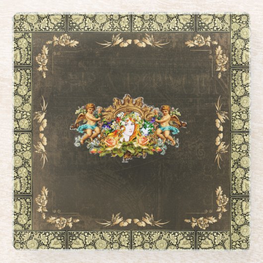 ヴィンテージ114 ガラスコースター (正面)