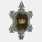 ヴィンテージ114 スノーフレークピューターオーナメント (左)