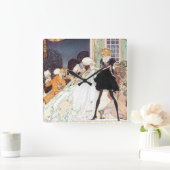 ヴィンテージ12の踊りプリンセスバイカイニールセン スクエア壁時計 (ホーム)