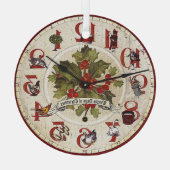 ヴィンテージ12クリスマスの日 ガラスオーナメント (裏面)