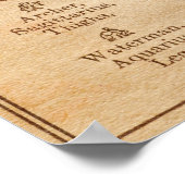 ヴィンテージ12シンボルや象徴の〔占星術の〕十二宮図 ポスター (角)