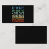 ヴィンテージ12誕生日ギフト12歳 名刺 (正面/裏面)