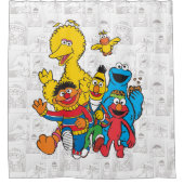 ヴィンテージ123セサミストリート シャワーカーテン (正面)