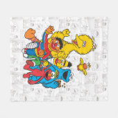 ヴィンテージ123セサミストリート フリースブランケット