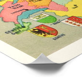 ヴィンテージ12x16スイス地図プリント ポスター (角)