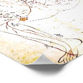 ヴィンテージ13世紀ペルシャ解剖学ポスター ポスター (角)