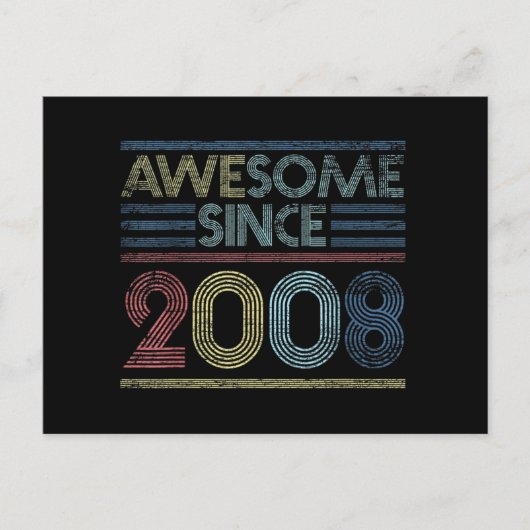 ヴィンテージ13歳の誕生日プレゼント 2008年からすごい ポストカード (正面)