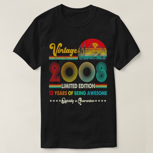 ヴィンテージ13歳ギフト13日公式A Q Tシャツ (デザイン正面)
