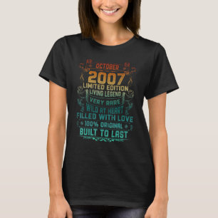 ヴィンテージ15歳2007年10月15誕生日 Tシャツ