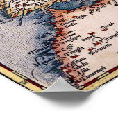 ヴィンテージ1572ヨーロッパの地図ポスター ポスター (角)