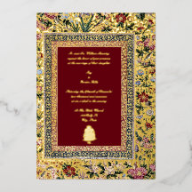 ヴィンテージ1618エレガントインディアン鳥類とフローラ結婚ズ