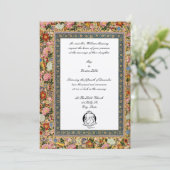 ヴィンテージ1618 エレガントなインドの花のウェディング 招待状 (スタンド正面)