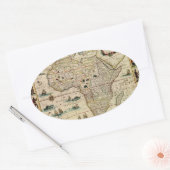 ヴィンテージ1660のアフリカ地図Willem Janszoon Blaeu 楕円形シール (封筒)