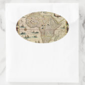 ヴィンテージ1660のアフリカ地図Willem Janszoon Blaeu 楕円形シール (バッグ)