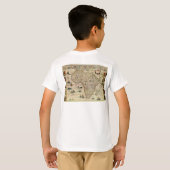 ヴィンテージ1660のアフリカ地図Willem Janszoon Blaeu Tシャツ (裏面フル)