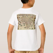 ヴィンテージ1660のアフリカ地図Willem Janszoon Blaeu Tシャツ (裏面)