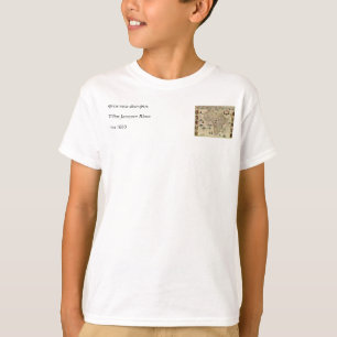 ヴィンテージ1660のアフリカ地図Willem Janszoon Blaeu Tシャツ
