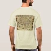 ヴィンテージ1660のアフリカ地図Willem Janszoon Blaeu Tシャツ (裏面)